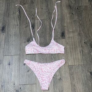 NWT Pink cheetah print bikini